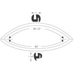 Framrutegummilist 1957-58 2dr 4dr ht sedan Buick Cadillac Oldsmobile