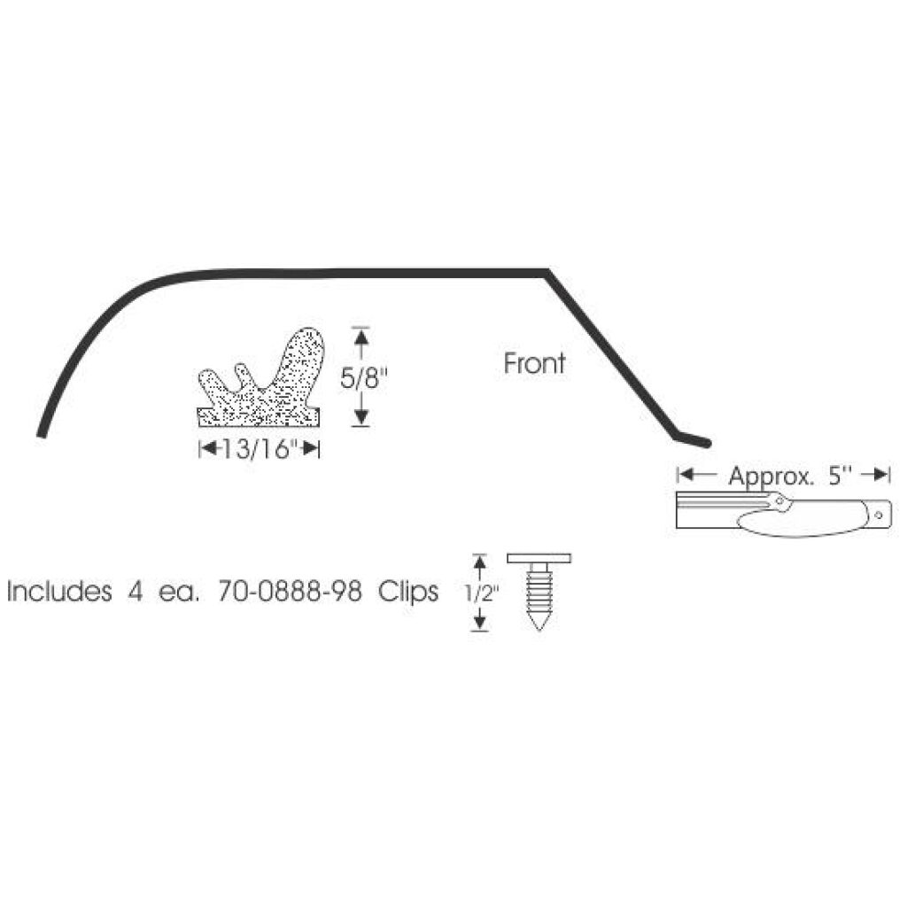 Hardtop Roof Rail Weatherstrips