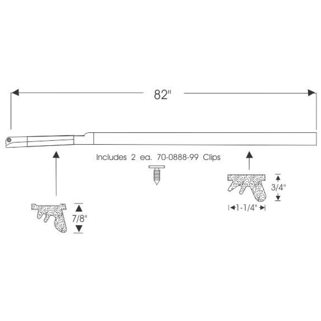 Hardtop Roof Rail Weatherstrip