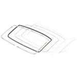 Bakrutegummilist 1963-65 2dr ht Ford Mercury