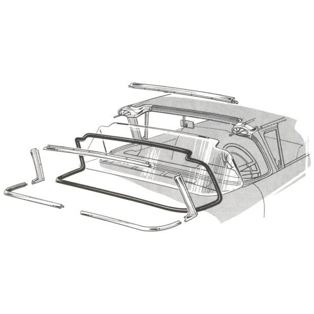 Framrutegummilist 1957-58 2dr 4dr ht Mercury