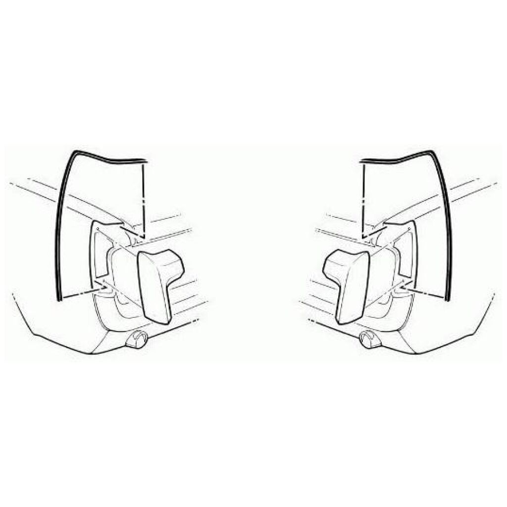 Quarter Panel Extension Weatherstrips 1965-73 2dr ht cab Ford