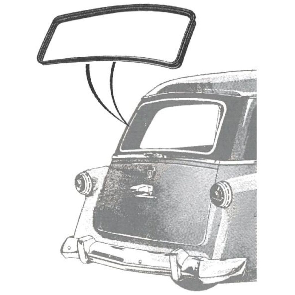 Bakrutegummilist 1952-54 2dr sedan Ford