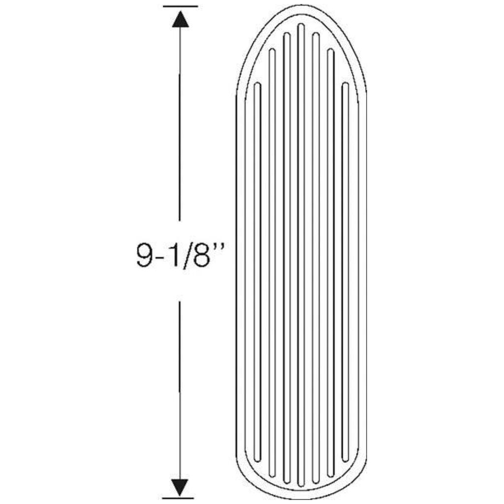 Accelerator pedal pad 1935-39 2dr 4dr cab sedan Chevrolet