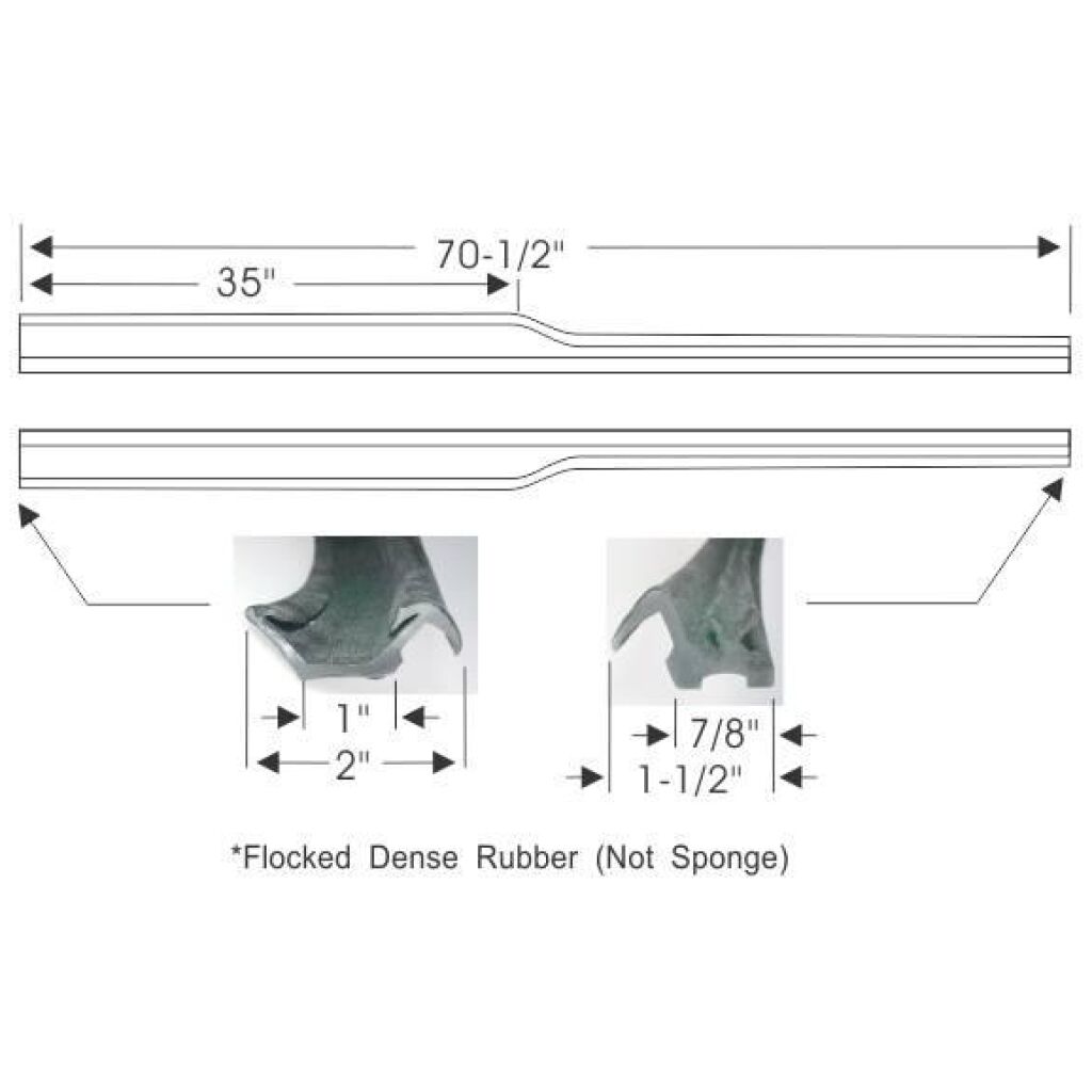 Hardtop Roof Rail Weatherstrip