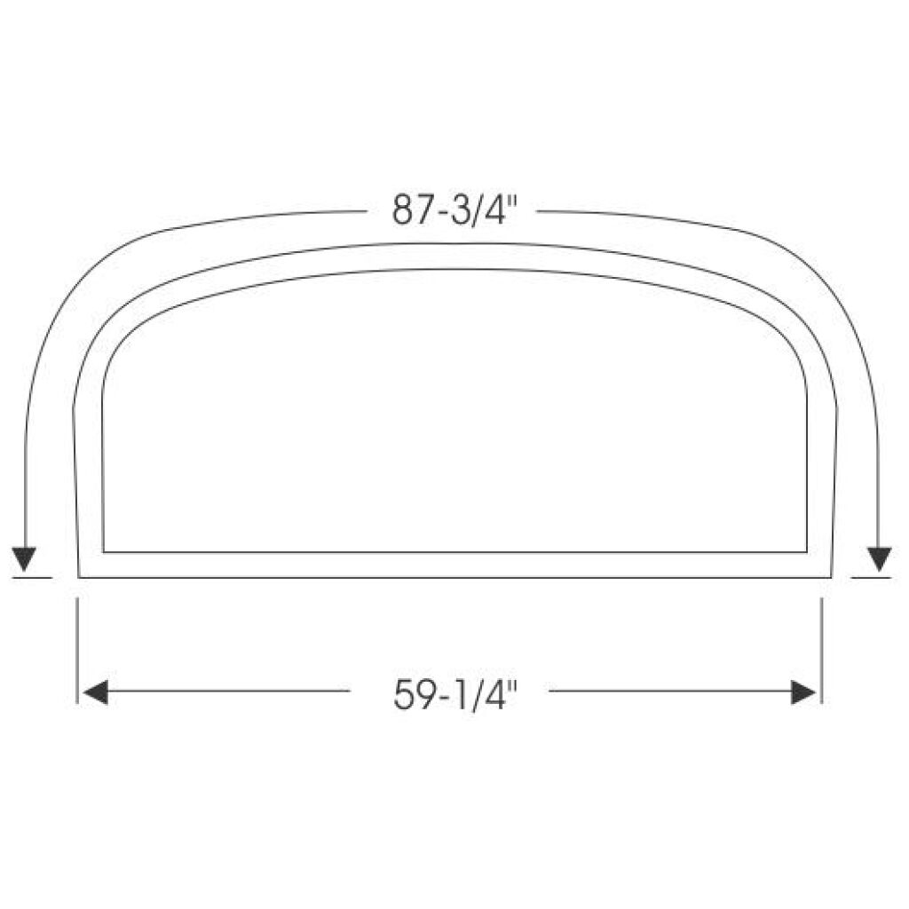 Bakrutegummilist 1963-65 2dr ht Ford