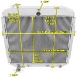 1953-56 Ford F-100 Aluminiumkylare 3 radig