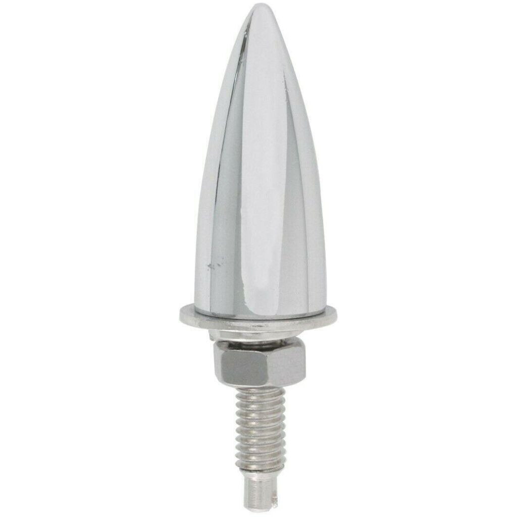 Bullet långa kromade (2-Pack) license plate fastener