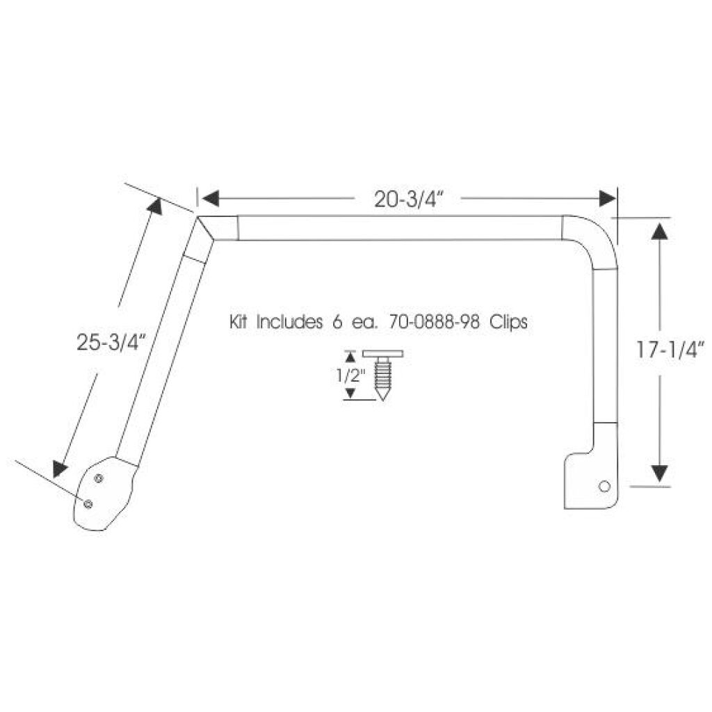 Front Door Hardtop & Sedan Roof Rail Weatherstrip
