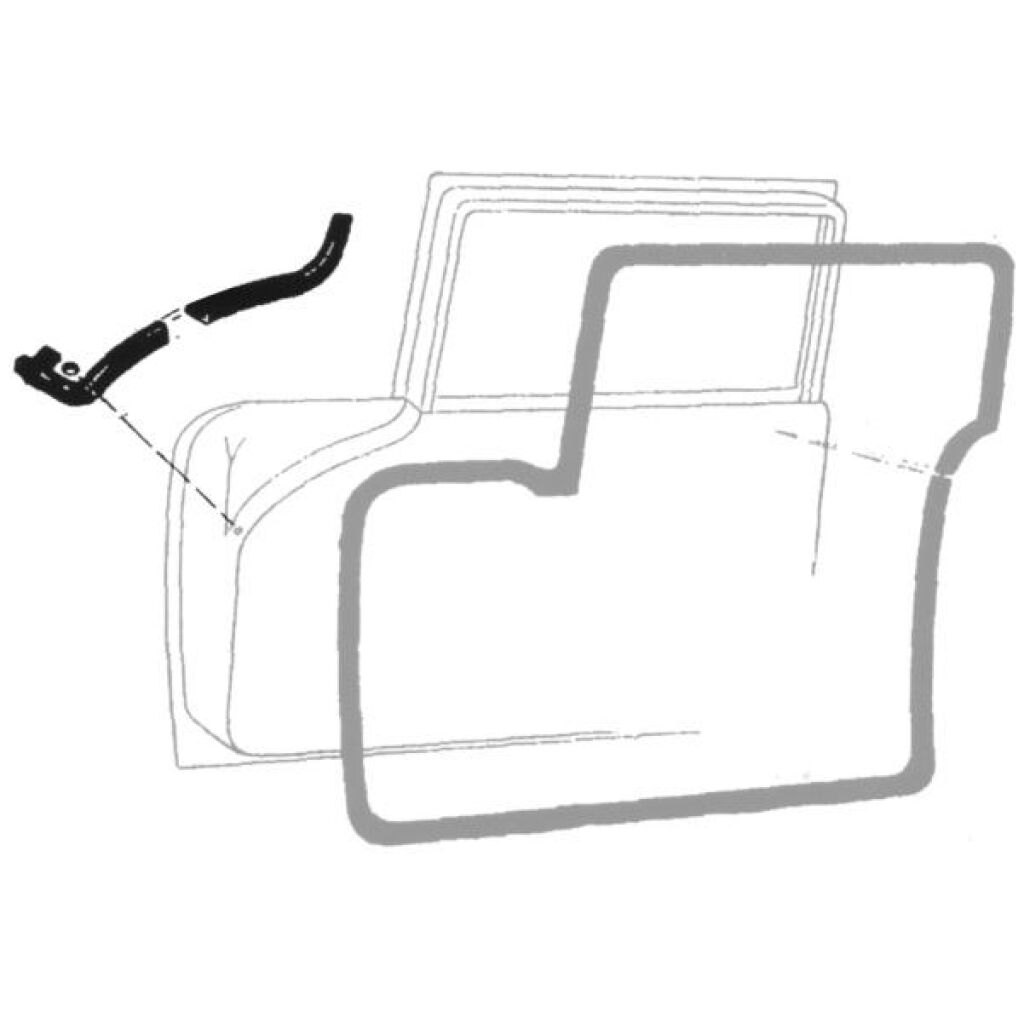 Dörrgummilist 1955-57 2dr 4dr ht cab sedan Ford
