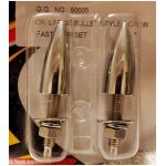 Bullet långa kromade (2-Pack) license plate fastener