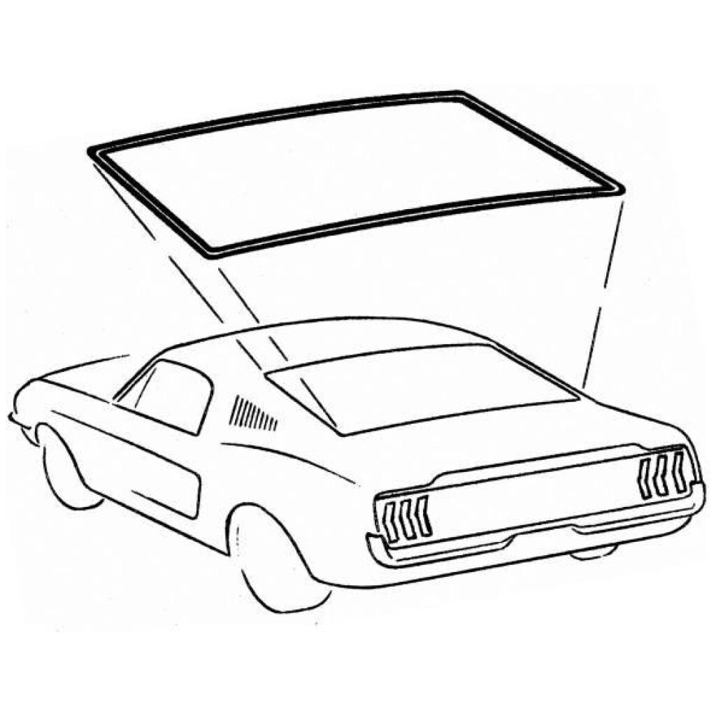 Bakrutegummilist 1971-73 2dr ht Ford Mercury