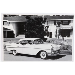 Fabriksfoto 1957 Chevrolet Bel Air 2dr ht 31 x 45 cm