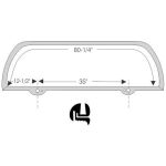 Framrutegummilist 1950-53 2dr ht cab Buick Cadillac Oldsmobile