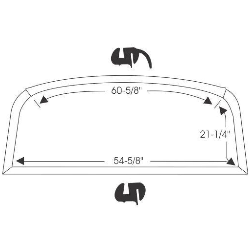 Bakrutegummilist 1961-62 4dr ht sedan Buick Cadillac Oldsmobile