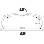 Bakrutegummilist 1961-62 4dr ht sedan Buick Cadillac Oldsmobile