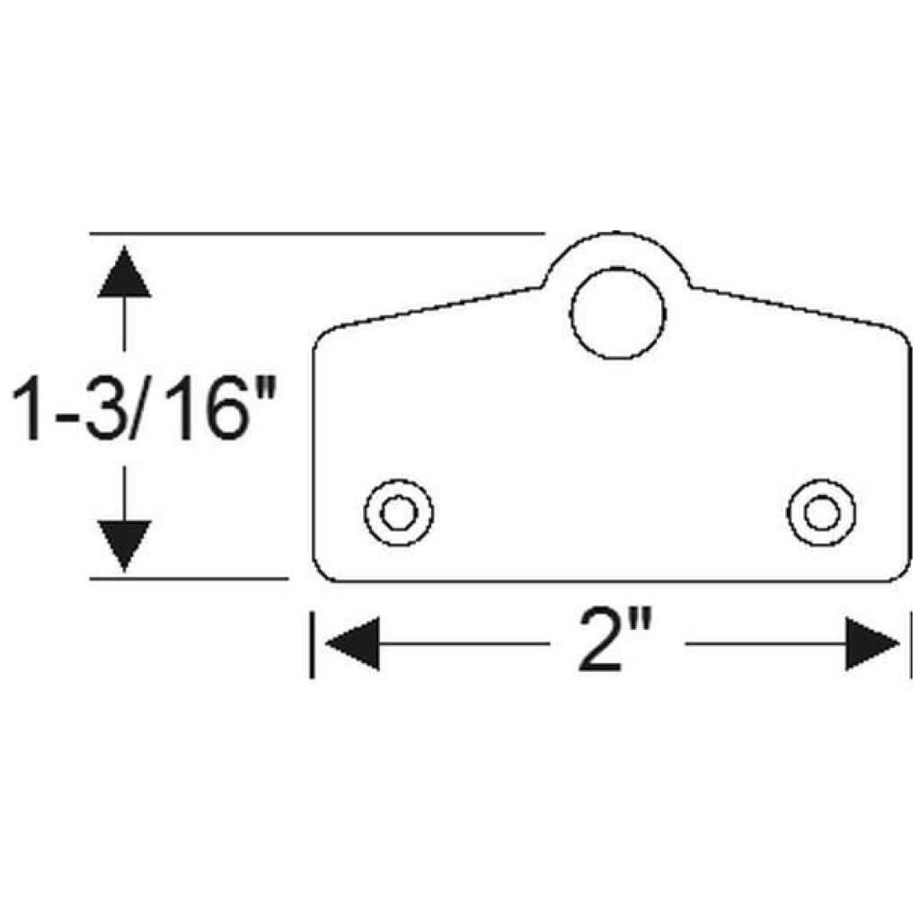 Detachable center post pad 1938-40 2dr 4dr cab Packard