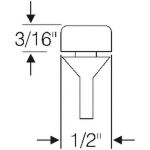 Gummistopp Handsfack 1/2" 1941-50 2dr 4dr cab sedan Packard
