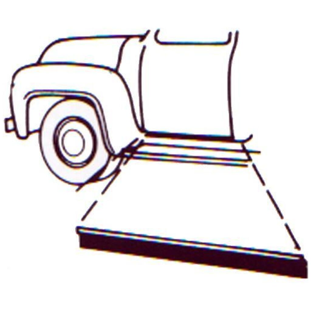 Cab Running Board Seal 1956 2dr Ford