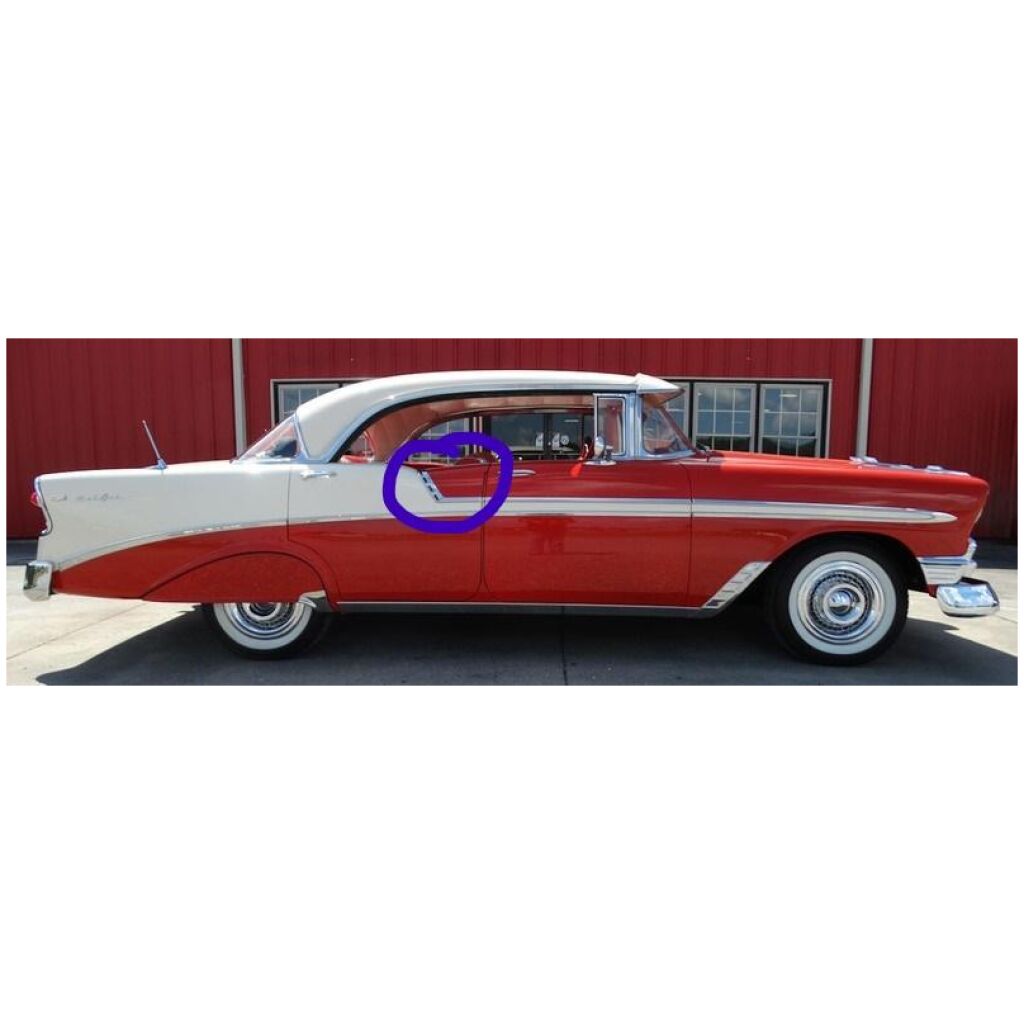 Kromlist höger bakdörr Chevrolet Bel Air 4 door 1956