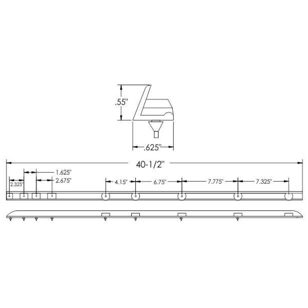 Torpedgummlist Huv 1941-49 2dr 4dr cab sedan Cadillac