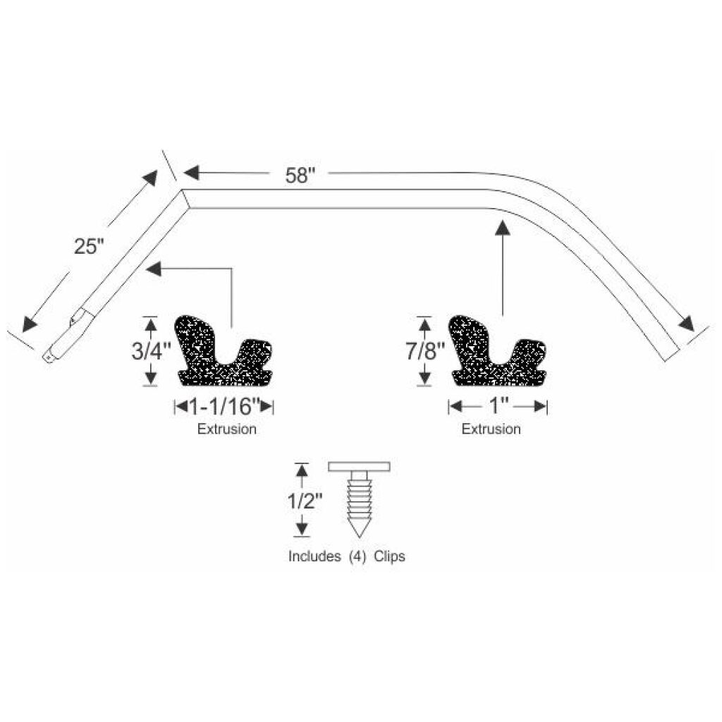 Hardtop Roof Rail Weatherstrip