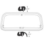 Bakrutegummilist 1961-62 2dr ht Buick Chevrolet Oldsmobile Pontiac