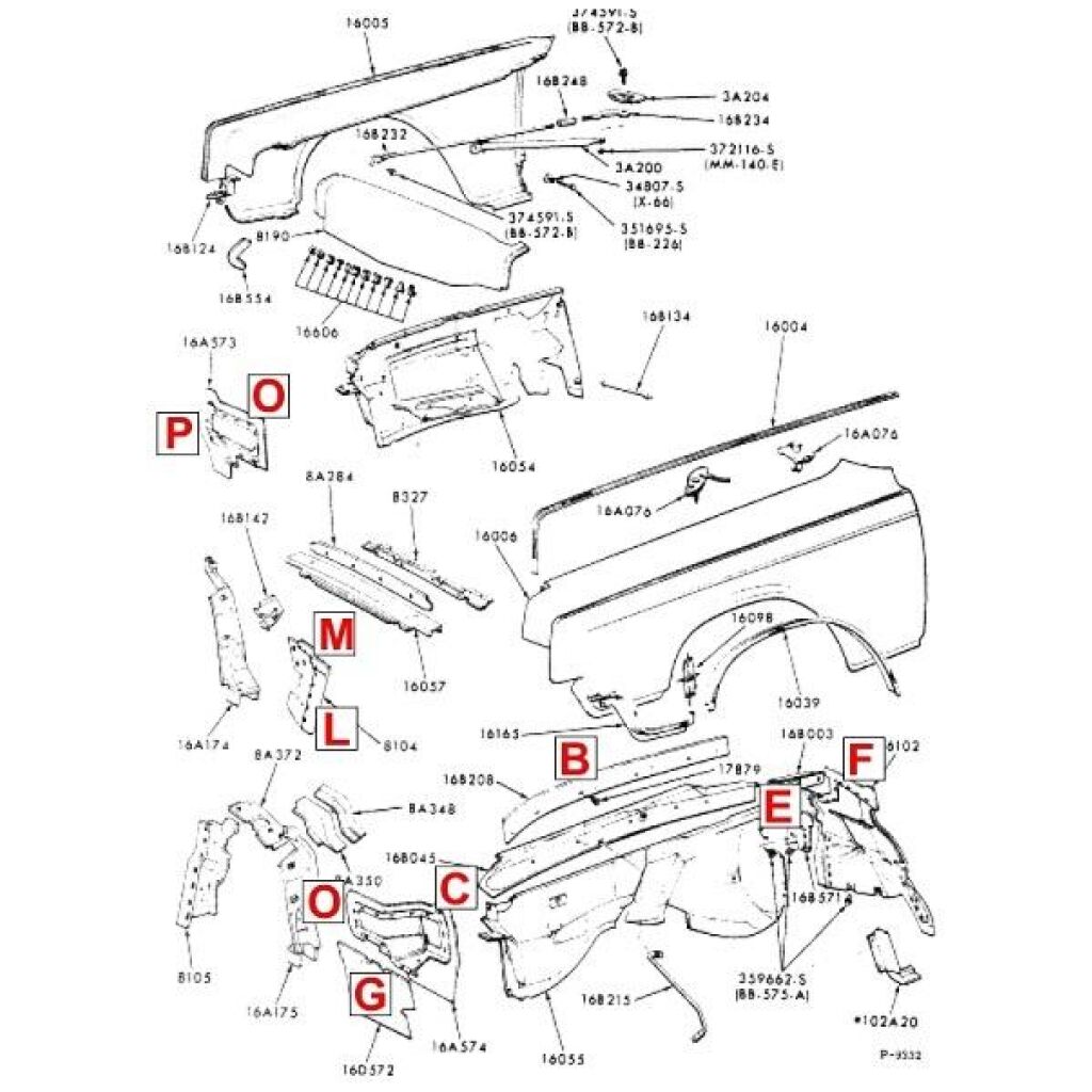 Dust Shield Set 1966-69 4dr cab sedan Lincoln