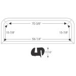Framrutegummilist 1961-62 2dr cab Buick Cadillac Chevrolet Oldsmobile Pontiac