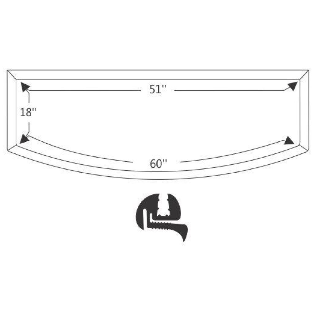 Framrutegummilist 1961-63 2dr 4dr ht cab sedan Buick Oldsmobile Pontiac
