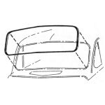Framrutegummilist 1935-36 2dr 4dr cab Ford