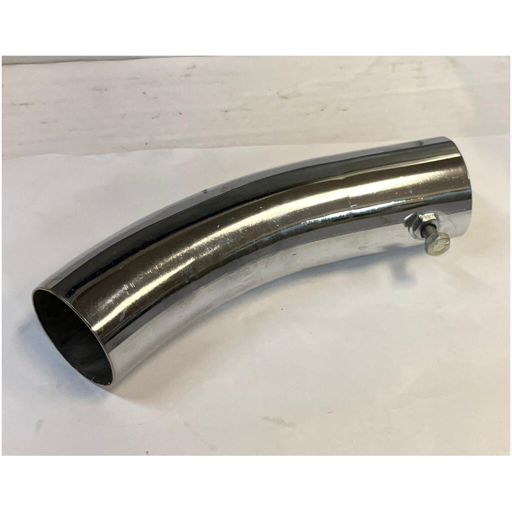 Avgasrörförlängare ändrör 7" kromad skruvfäste passar rör m ytterdiam 39-42mm