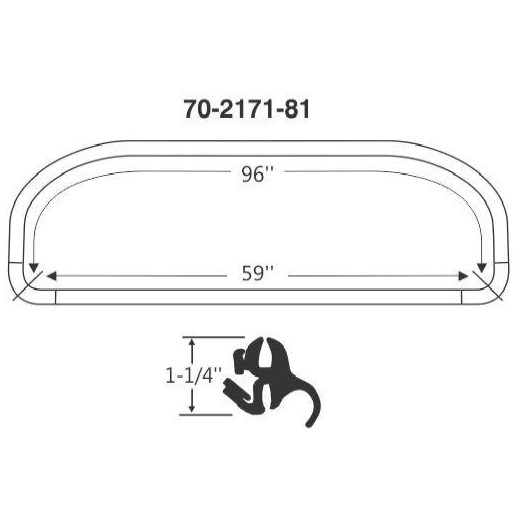 Bakrutegummilist 1955-56 2dr 4dr ht Dodge
