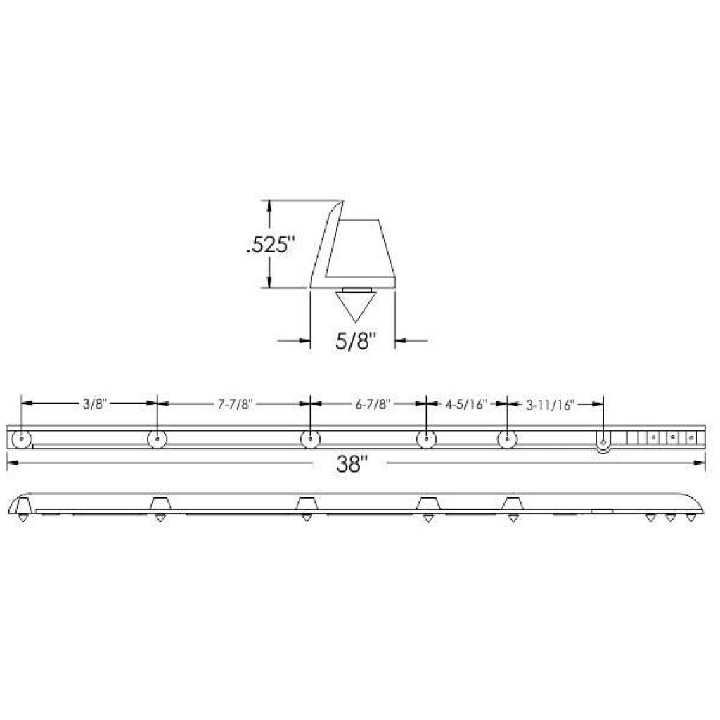 Torpedgummlist Huv 1941-48 2dr 4dr cab sedan Cadillac Oldsmobile Pontiac