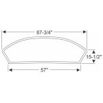 Framrutegummilist 1959 2dr 4dr ht sedan Edsel Ford