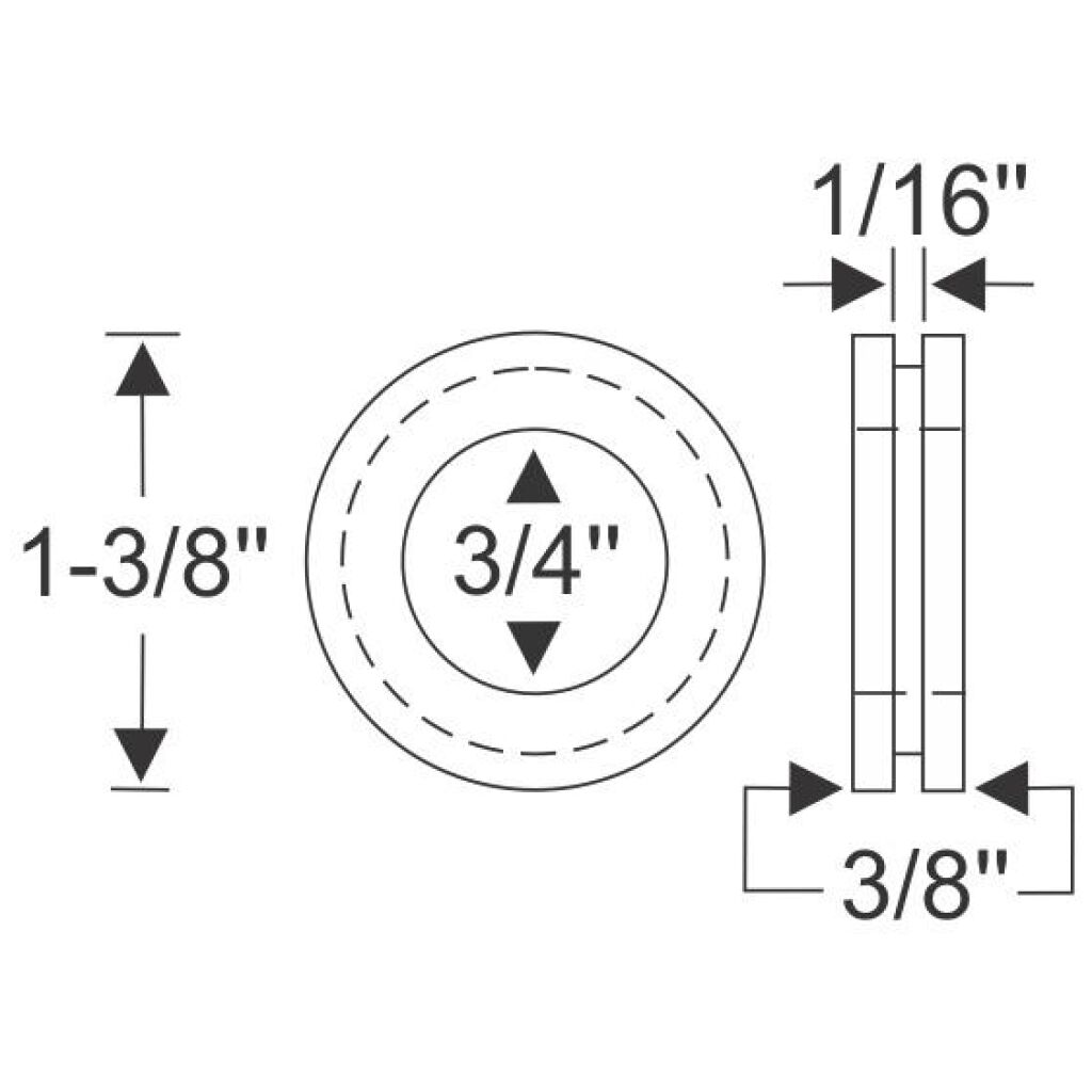 Kabelgenomföring 1-3/8" 1933-55 2dr 4dr ht cab sedan Lincoln Cadillac Buick
