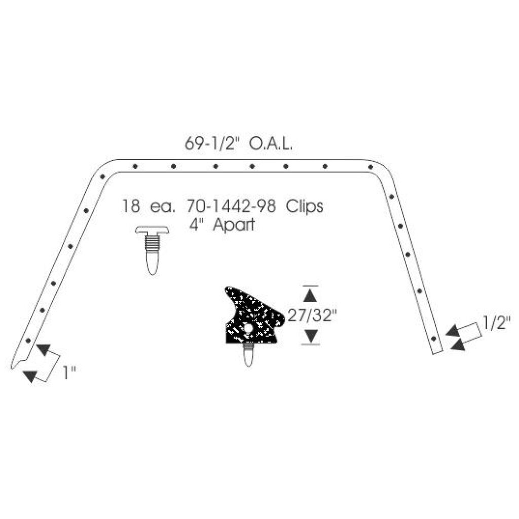 Hardtop Roof Rail Weatherstrip