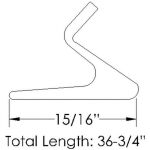 Torpedgummlist Huv 1961-65 4dr cab sedan Lincoln