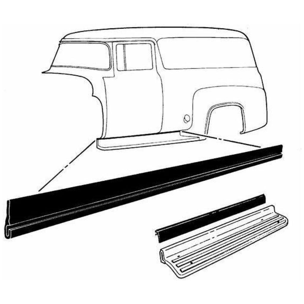 Running Board Seal 1953-56 2dr Ford