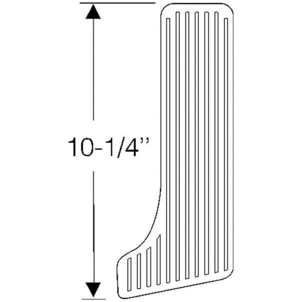Accelerator pedal pad 1958-62 2dr cab Chevrolet