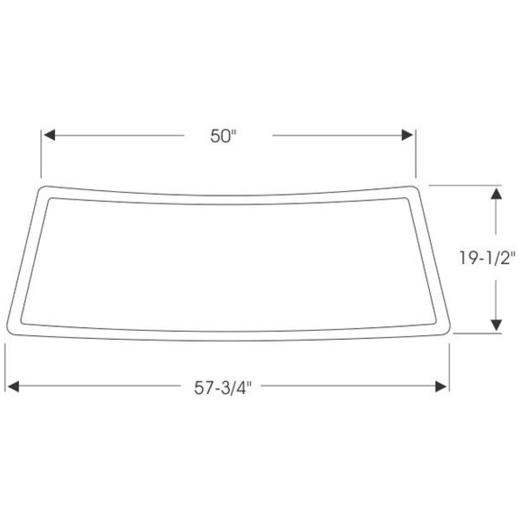 Bakrutegummilist 1964-65 2dr 4dr sedan Ford