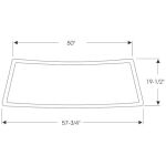 Bakrutegummilist 1964-65 2dr 4dr sedan Ford