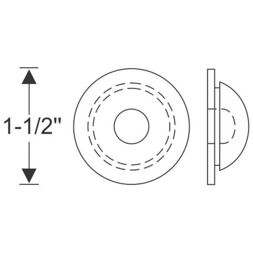 Antenngenomföringsgummi 1-1/2" 1955-57 2dr 4dr ht cab sedan Chevrolet