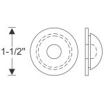 Antenngenomföringsgummi 1-1/2" 1955-57 2dr 4dr ht cab sedan Chevrolet