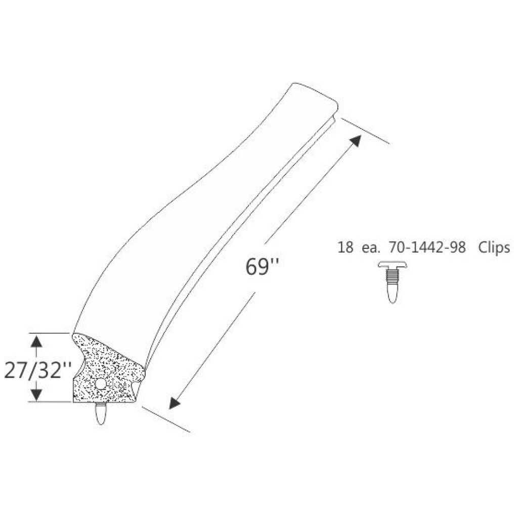 Hardtop Roof Rail Weatherstrip