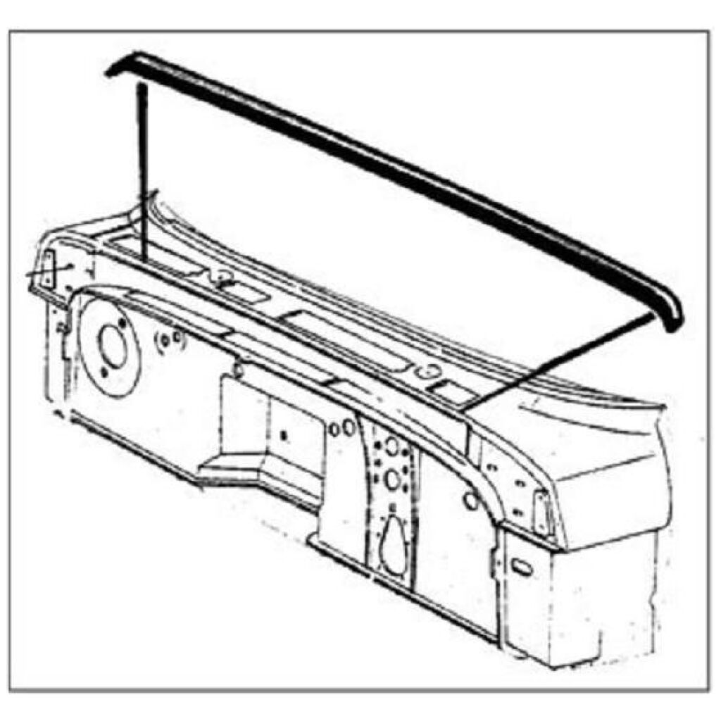 Torpedgummilist Huv 1957-58 2dr 4dr ht cab sedan Ford