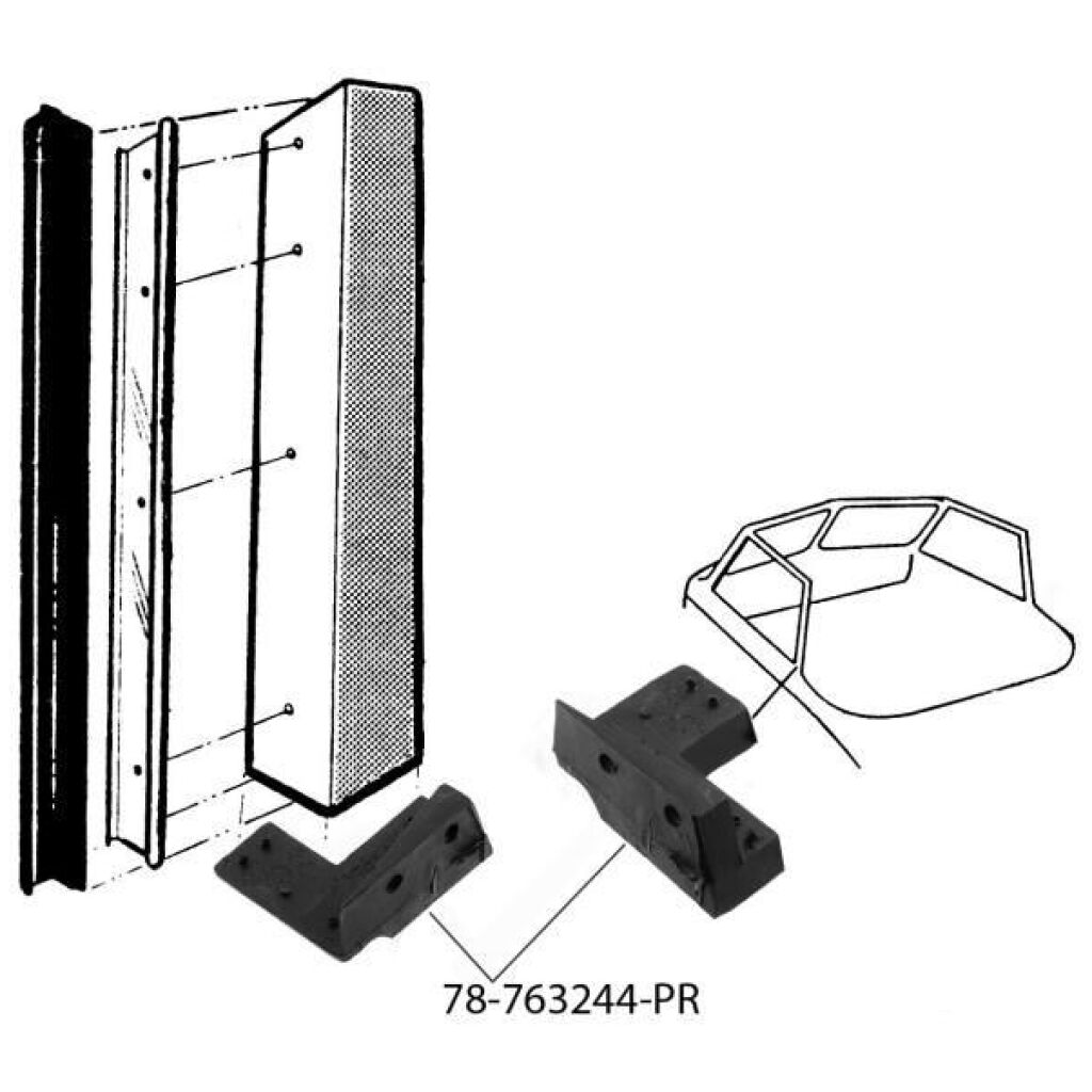 Convertible Top Rest Block 1937-39 2dr cab Ford