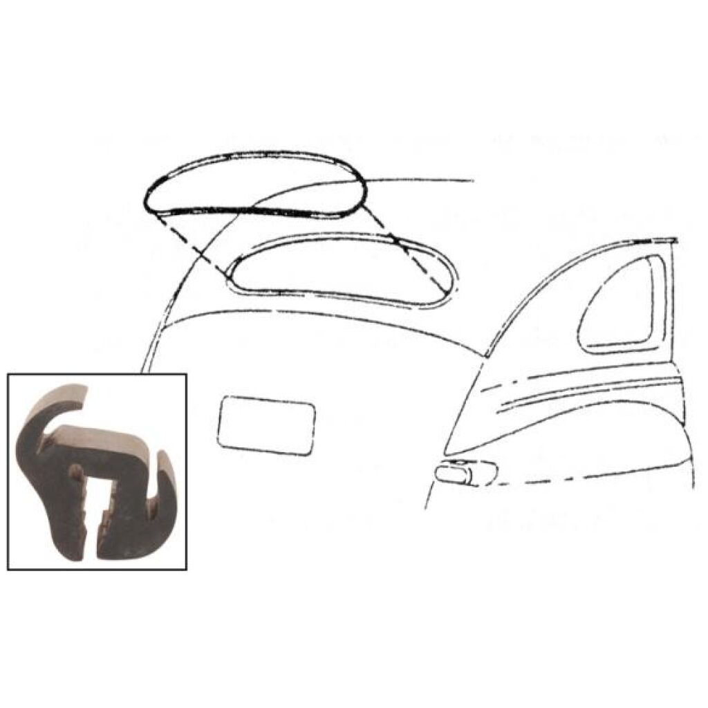 Bakrutegummilist 1941-48 2dr 4dr sedan Ford