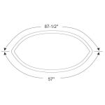 Framrutegummilist 1952-54 2dr 4dr sedan Ford Mercury