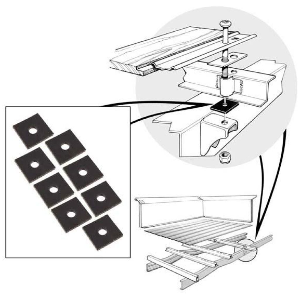 Monteringsgummi Bed Frame 1948-52 2dr Ford